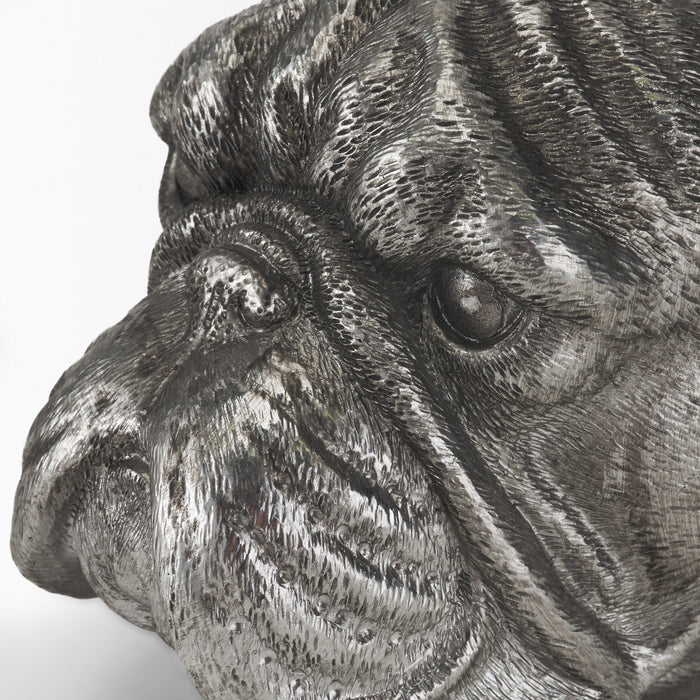 Bruno (Set of 2) 5L x 5W Silver American Bulldog Bookends