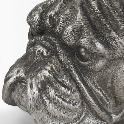 Bruno (Set of 2) 5L x 5W Silver American Bulldog Bookends