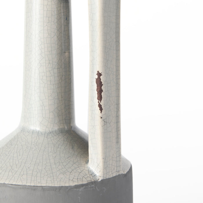 Burton 10.2H Small Two Tone Gray Ceramic Jug Vase