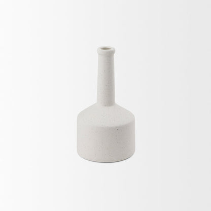 Burton 10.8H Small White Ceramic Jug Vase