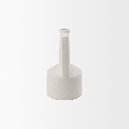 Burton 10.8H Small White Ceramic Jug Vase