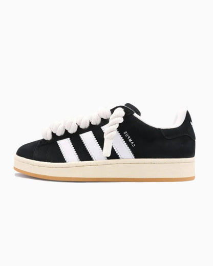 Adidas Campus 00s Black Rope Laces White