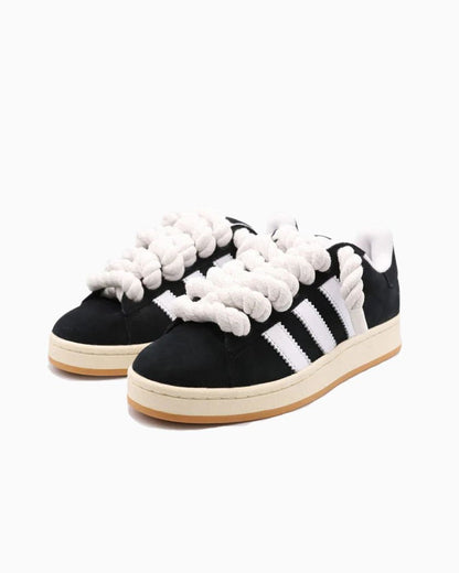 Adidas Campus 00s Black Rope Laces White