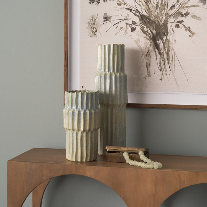Cardon 14.4H Gray Ceramic Vase
