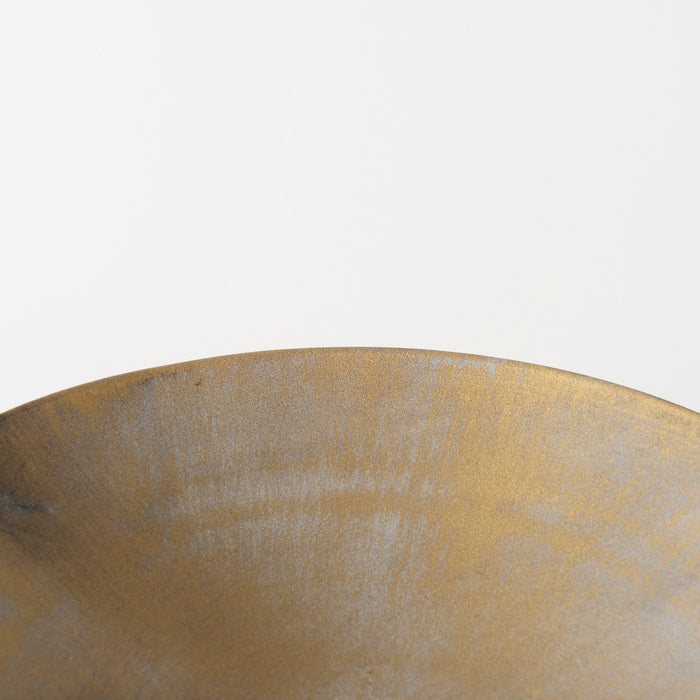 Chadwick II 13L x 13W Gold Metal Webbed Feet Bowl