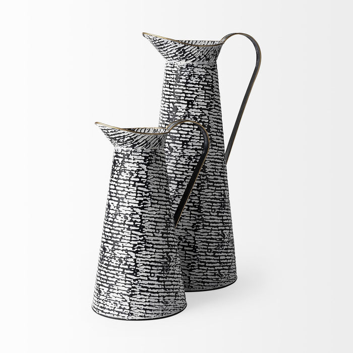 Colette Small Black/White Patterned Vase