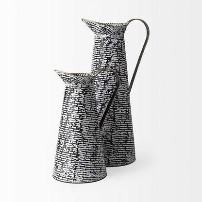 Colette Small Black/White Patterned Vase