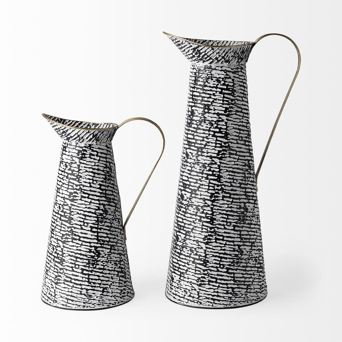 Colette Small Black/White Patterned Vase