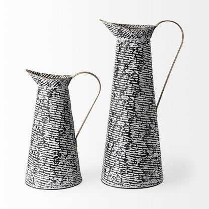 Colette Small Black/White Patterned Vase