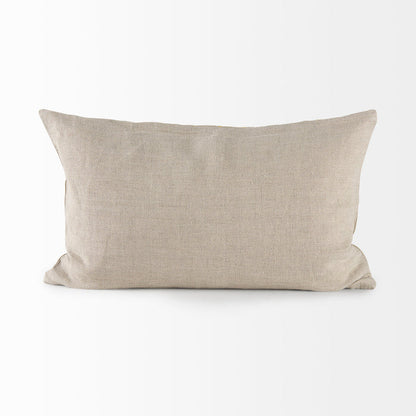 Danika 13.0L x 21.0W x 0.2H Beige and Gold Fabric Decorative Pillow Cover