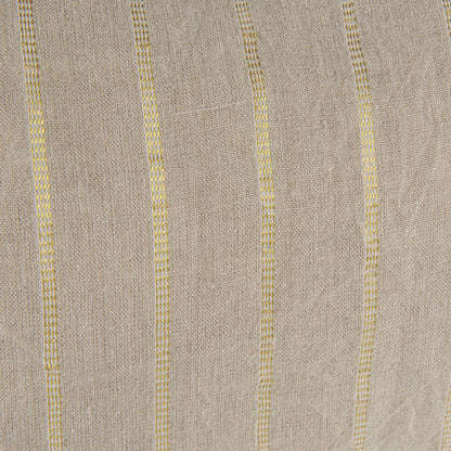 Danika 13.0L x 21.0W x 0.2H Beige and Gold Fabric Decorative Pillow Cover