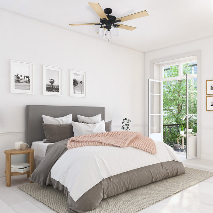 Design House Aubrey Collection 50" LED Ceiling Fan (Reversable Blades) - Black