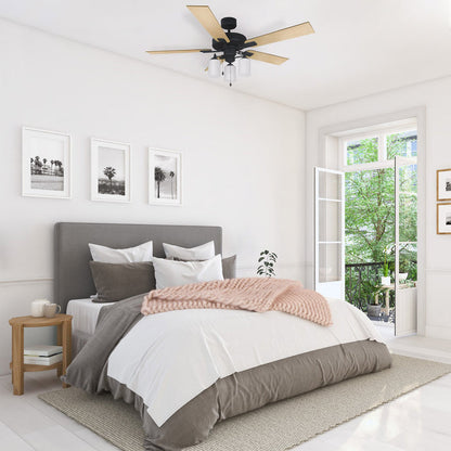 Design House Aubrey Collection 50" LED Ceiling Fan (Reversable Blades) - Black