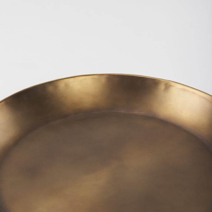Eagan 16.0L x 16.0W x 1.5H Brass Aluminium Tray Small