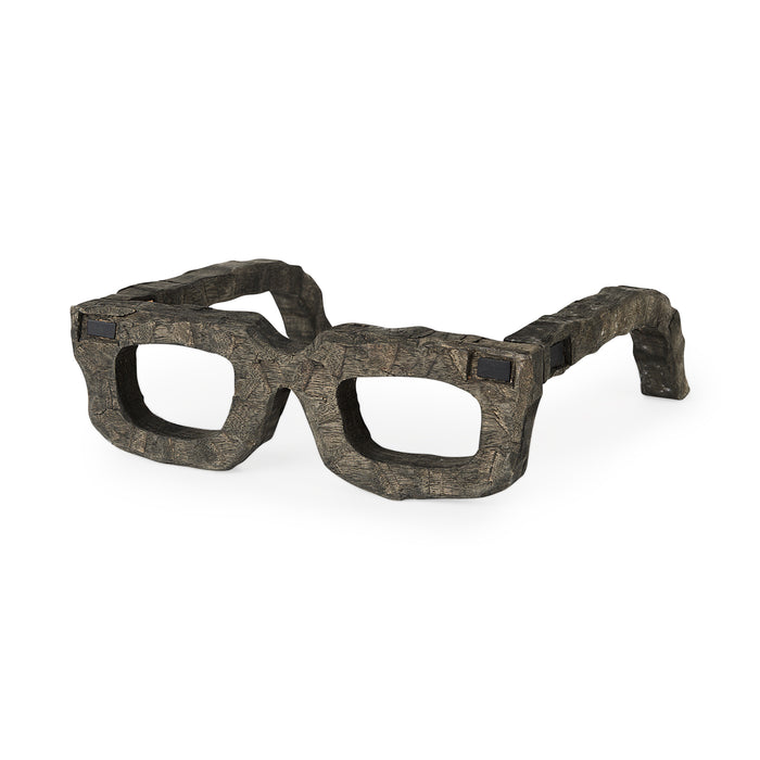 Elliot 13L x 14W Brown Wooden Eyeglasses