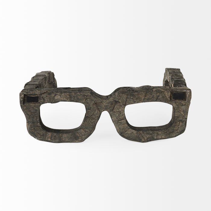 Elliot 13L x 14W Brown Wooden Eyeglasses