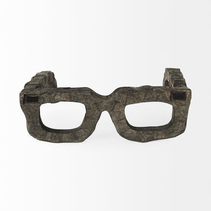 Elliot 13L x 14W Brown Wooden Eyeglasses