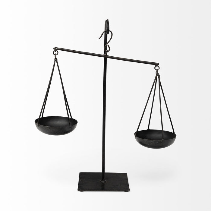 Ellis 10L x 4W Black Metal Vintage Inspired Weighing Scale