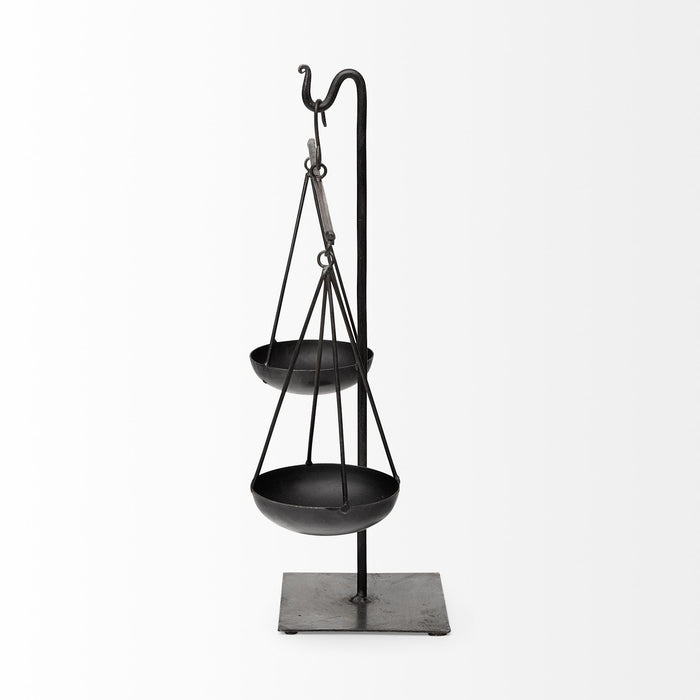 Ellis 10L x 4W Black Metal Vintage Inspired Weighing Scale