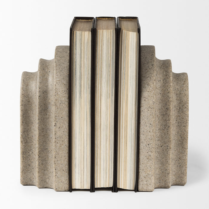 Empire Sandstone Resin Arc Book End Set