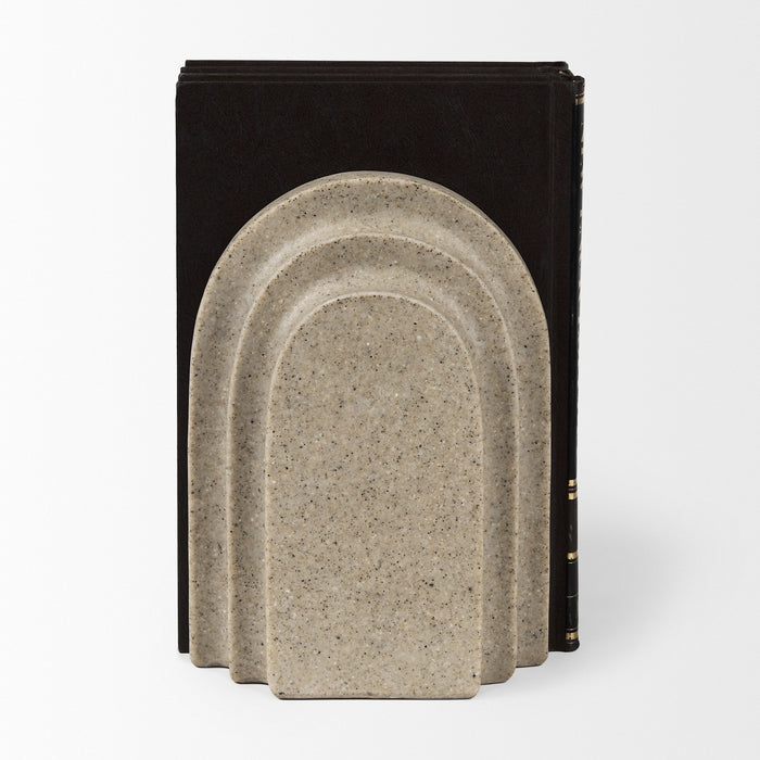 Empire Sandstone Resin Arc Book End Set