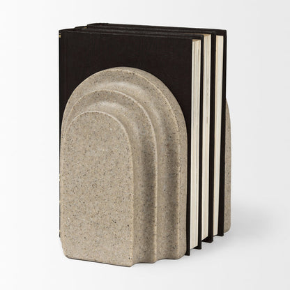Empire Sandstone Resin Arc Book End Set