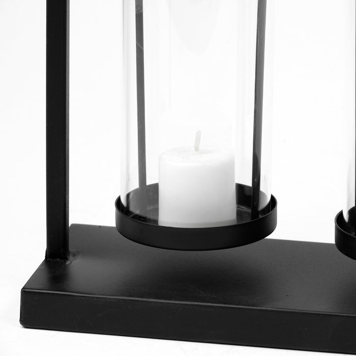 Erlen Black Metal Hanging Votive Five Candle Table Candle Holder