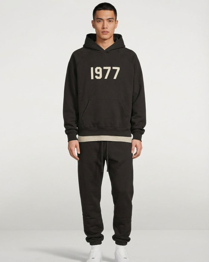 Fear of God Essentials Hoodie 1977 Iron Black
