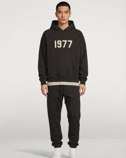 Fear of God Essentials Hoodie 1977 Iron Black