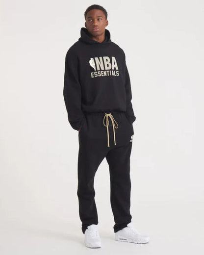 Fear of God Essentials Hoodie NBA Black Grey