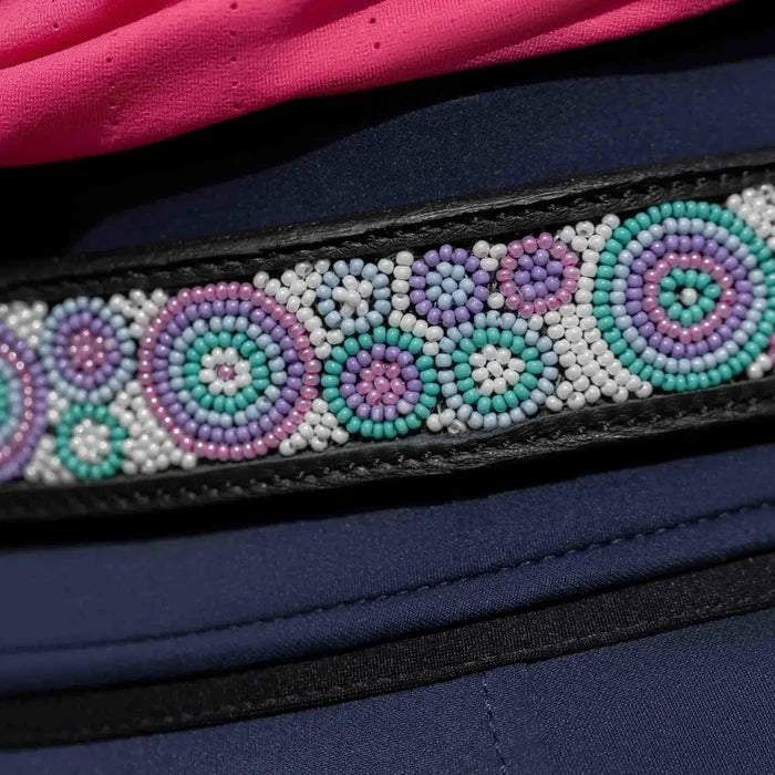 Estelle Beaded Leather Belt