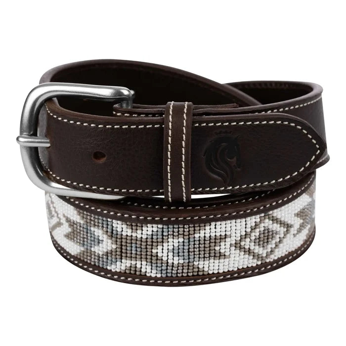 Estelle Beaded Leather Belt