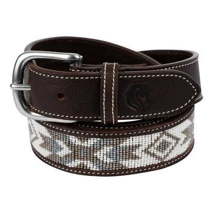 Estelle Beaded Leather Belt