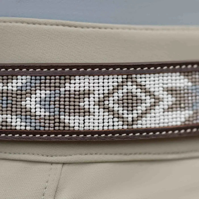 Estelle Beaded Leather Belt