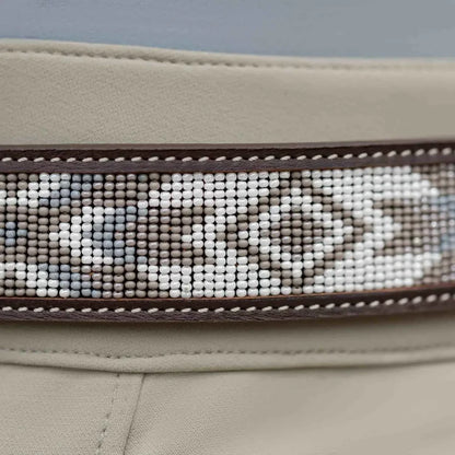 Estelle Beaded Leather Belt