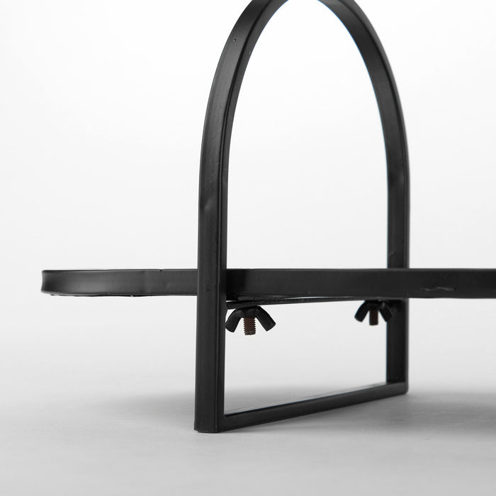 Evianna 30L x 7W x 7H Mirrored W/Black Metal Frame Tray
