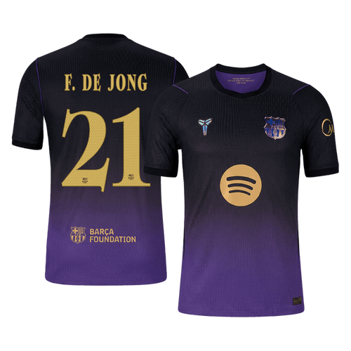 F. DE JONG #21 Barcelona Away Player Version Jersey 2026/27 - UCL