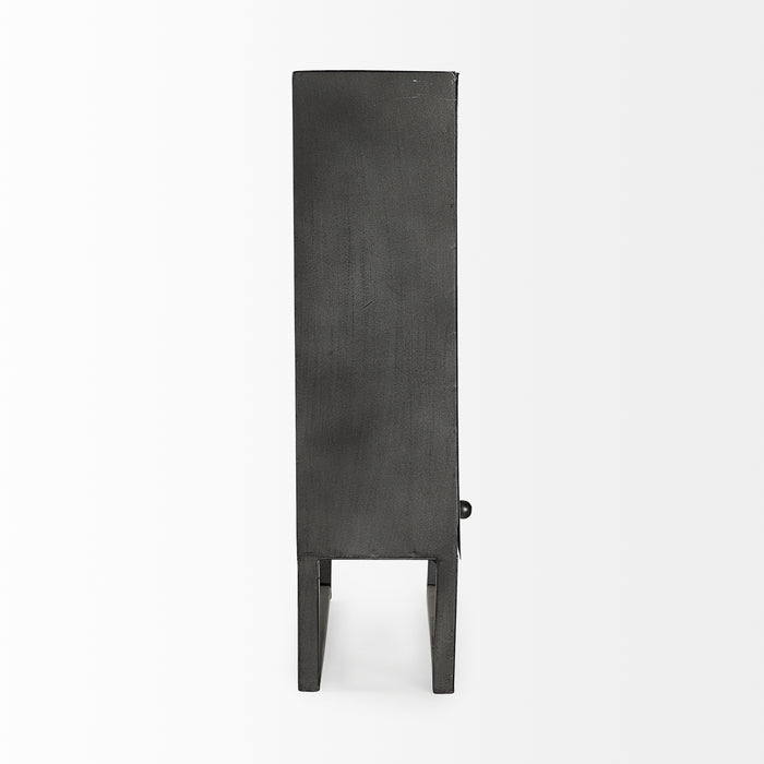 Felix Gray Metal Square Table Clock