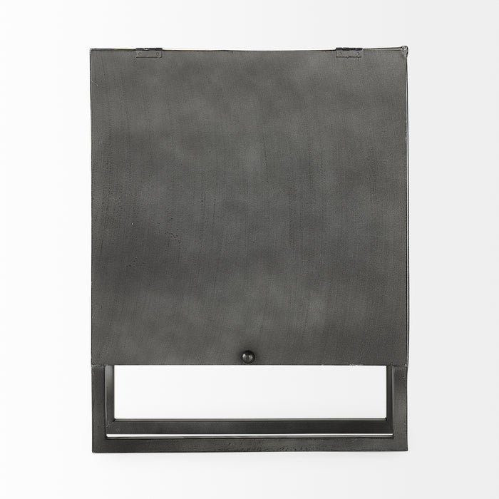 Felix Gray Metal Square Table Clock