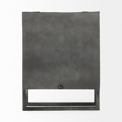 Felix Gray Metal Square Table Clock