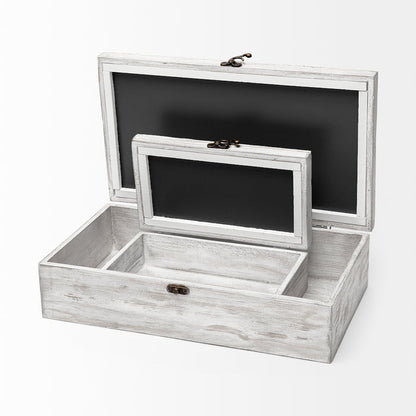 Floribundus (Set of 2) Off-White Decorative Boxes