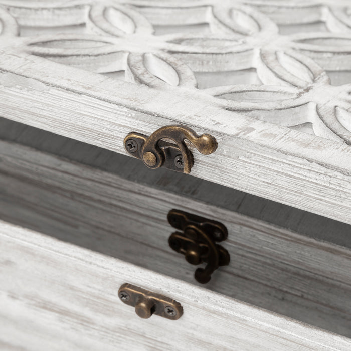 Floribundus (Set of 2) Off-White Decorative Boxes