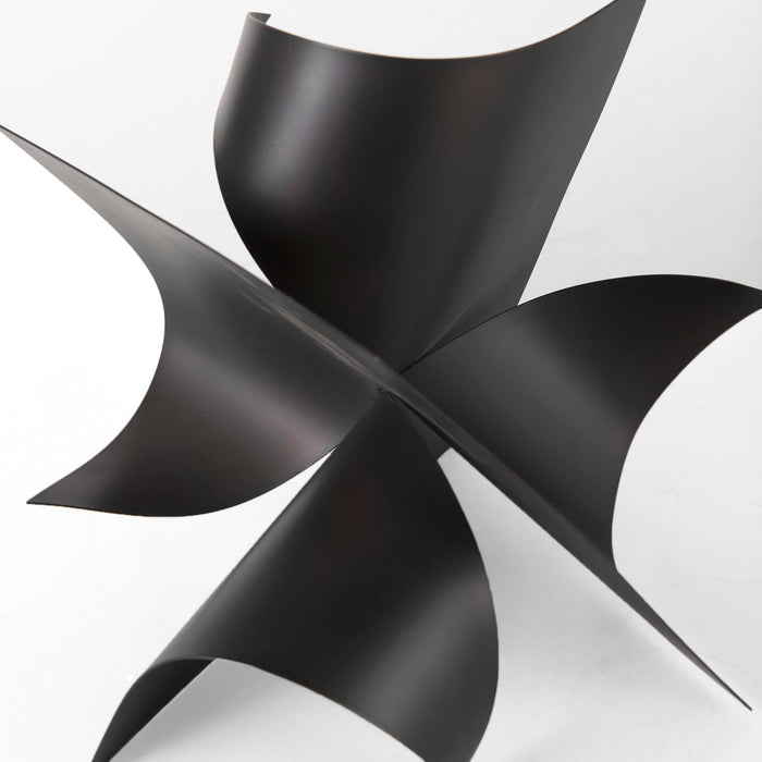 Francesca 11.8L x 11.8W x 11.8H Black Metal Sculptural Decorative Object