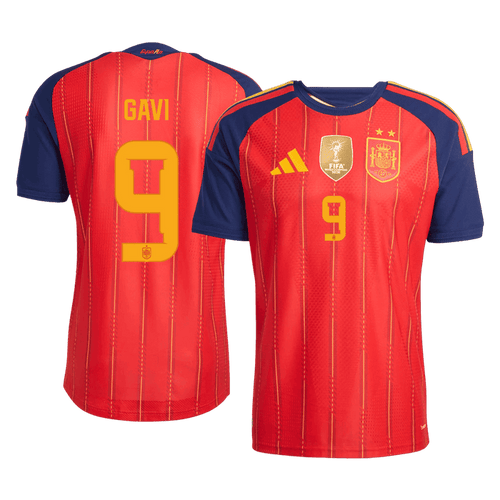 GAVI #9 Spain Home Player Version Jersey World Cup 2026 - Champion