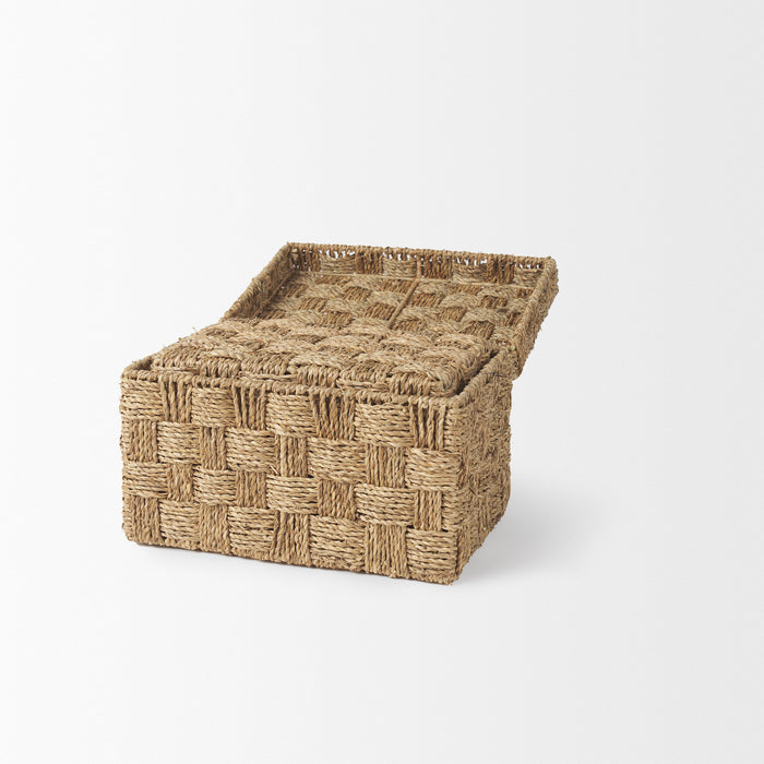 Hanalei Set of 2 Seagrass Boxes with Lids