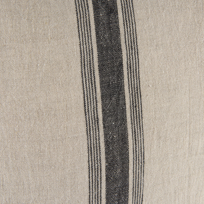 Hattie 20L x 20W Beige and Black Fabric Striped Decorative Pillow Cover