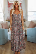 Caviar Dreams Floral Print Maxi Dress - Black
