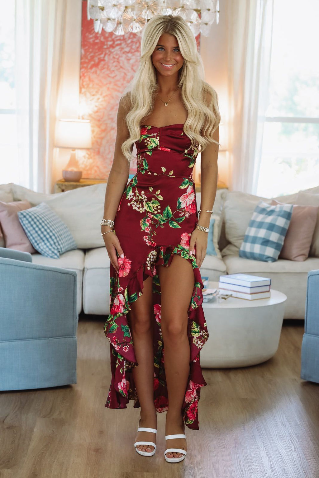 Mesmerized in Merlot Maxi Dress - Burgundy