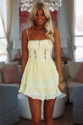 Lovely Impressions Mini Dress - Yellow