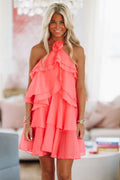 Ethereal Mini Dress - Coral